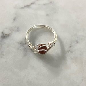 Goldstone Crystal Wire Wrapped Ring